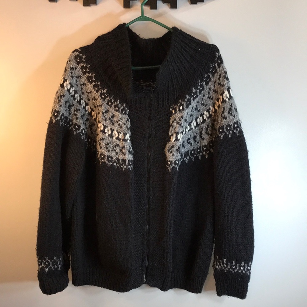 Homemade Zip Front Cardigan Size X-Large / XXL Unisex